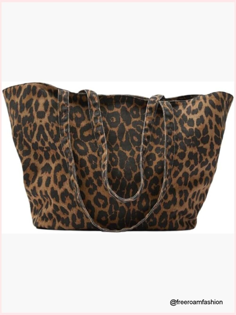 Large Leather Tote Bag With Zipper Closure, Spacious Shoulder Bag